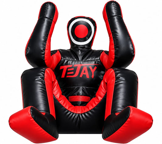 T=JAY Grappling Dummy Judo Punching Bag Dummy BJJ Wrestling Dummy defensive Position Brazilian JIU Jitsu Submission Self Defense Training Vinyl Dummy 70 inches UNFILLED,Black,L