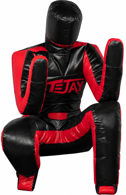 T=JAY Grappling Dummy Judo Punching Bag Dummy BJJ Wrestling Dummy defensive Position Brazilian JIU Jitsu Submission Self Defense Training Vinyl Dummy 70 inches UNFILLED,Black,L