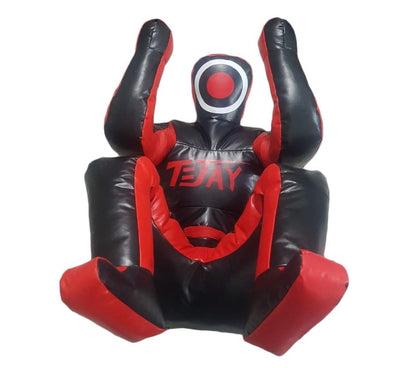T=JAY Grappling Dummy Judo Punching Bag Dummy BJJ Wrestling Dummy defensive Position Brazilian JIU Jitsu Submission Self Defense Training Vinyl Dummy 70 inches UNFILLED,Black,L