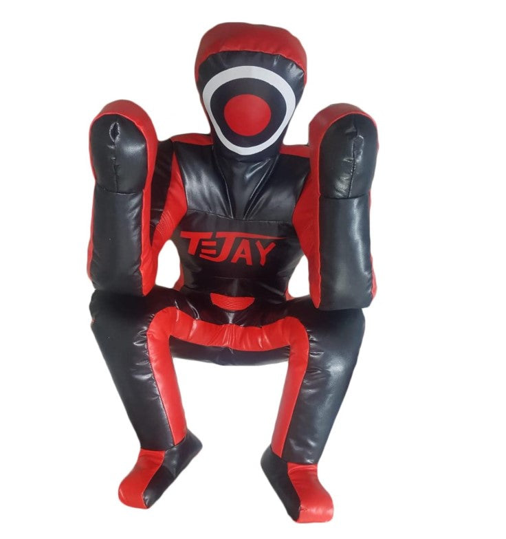 T=JAY Grappling Dummy Judo Punching Bag Dummy BJJ Wrestling Dummy defensive Position Brazilian JIU Jitsu Submission Self Defense Training Vinyl Dummy 70 inches UNFILLED,Black,L