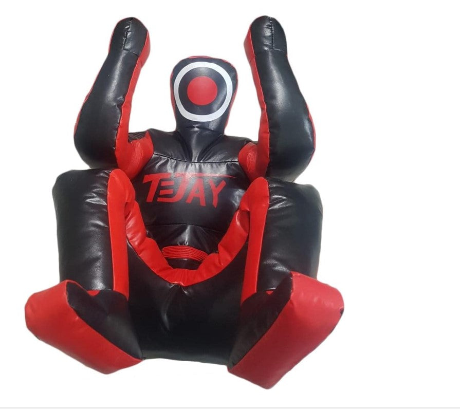 T=JAY Grappling Dummy Judo Punching Bag Dummy BJJ Wrestling Dummy defensive Position Brazilian JIU Jitsu Submission Self Defense Training Vinyl Dummy 70 inches UNFILLED,Black,L