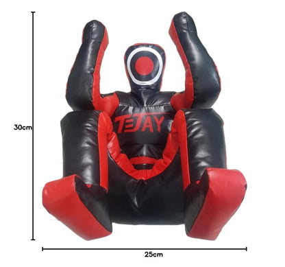 T=JAY Grappling Dummy Judo Punching Bag Dummy BJJ Wrestling Dummy defensive Position Brazilian JIU Jitsu Submission Self Defense Training Vinyl Dummy 70 inches UNFILLED,Black,L