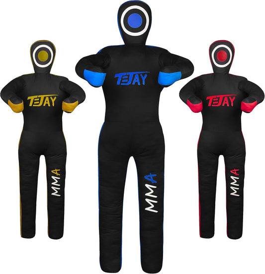 T=JAY MMA standing position grappling dummy for jiu jistu Brazilian BJJ, wrestling, judo karate throwing, and dummy for submission, UNFILLED